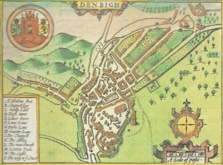 John Speed’s map of Denbigh 1611